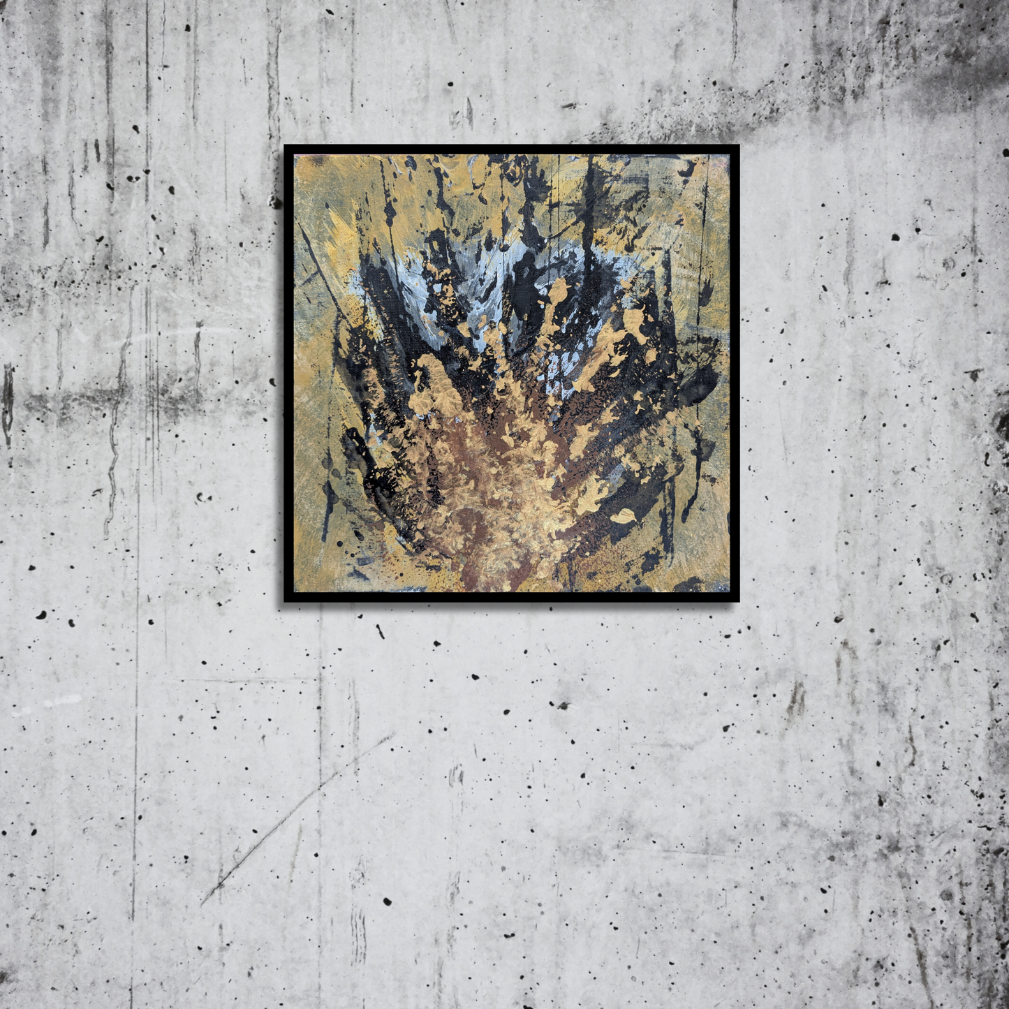 La grande flamme - peinture acrylique originale 25x25cm (2025)