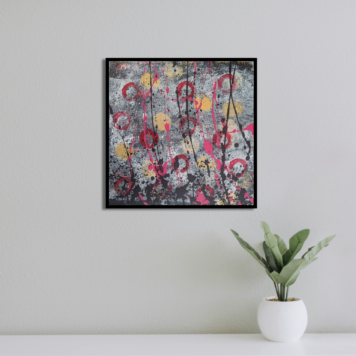 La danse des fleurs - peinture acrylique originale 25x25cm (2025)