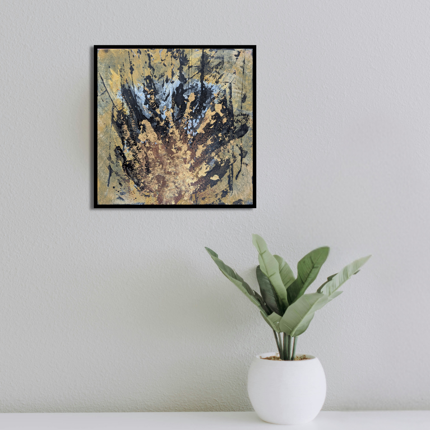 La grande flamme - peinture acrylique originale 25x25cm (2025)