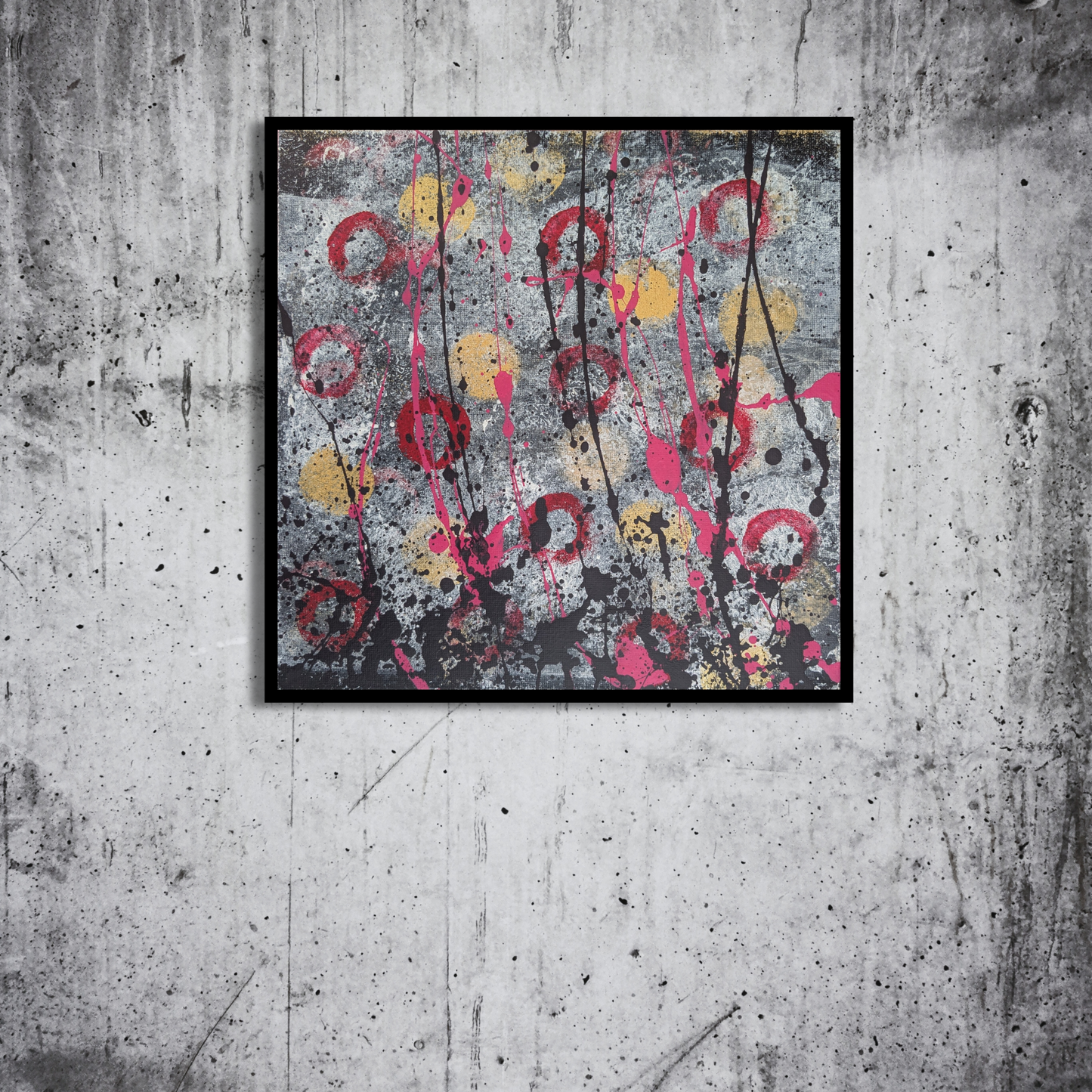 La danse des fleurs - peinture acrylique originale 25x25cm (2025)