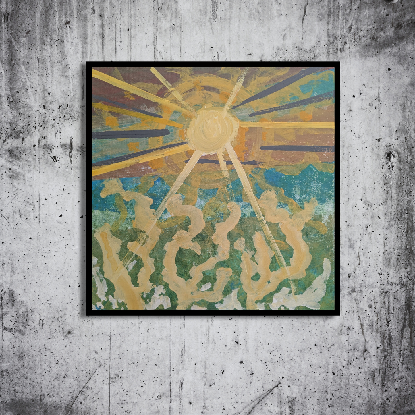 Au soleil - peinture acrylique originale 25x25cm (2025)