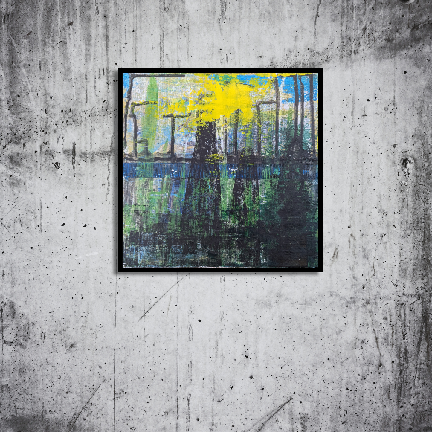 0410B - peinture acrylique originale 25x25cm (2025)