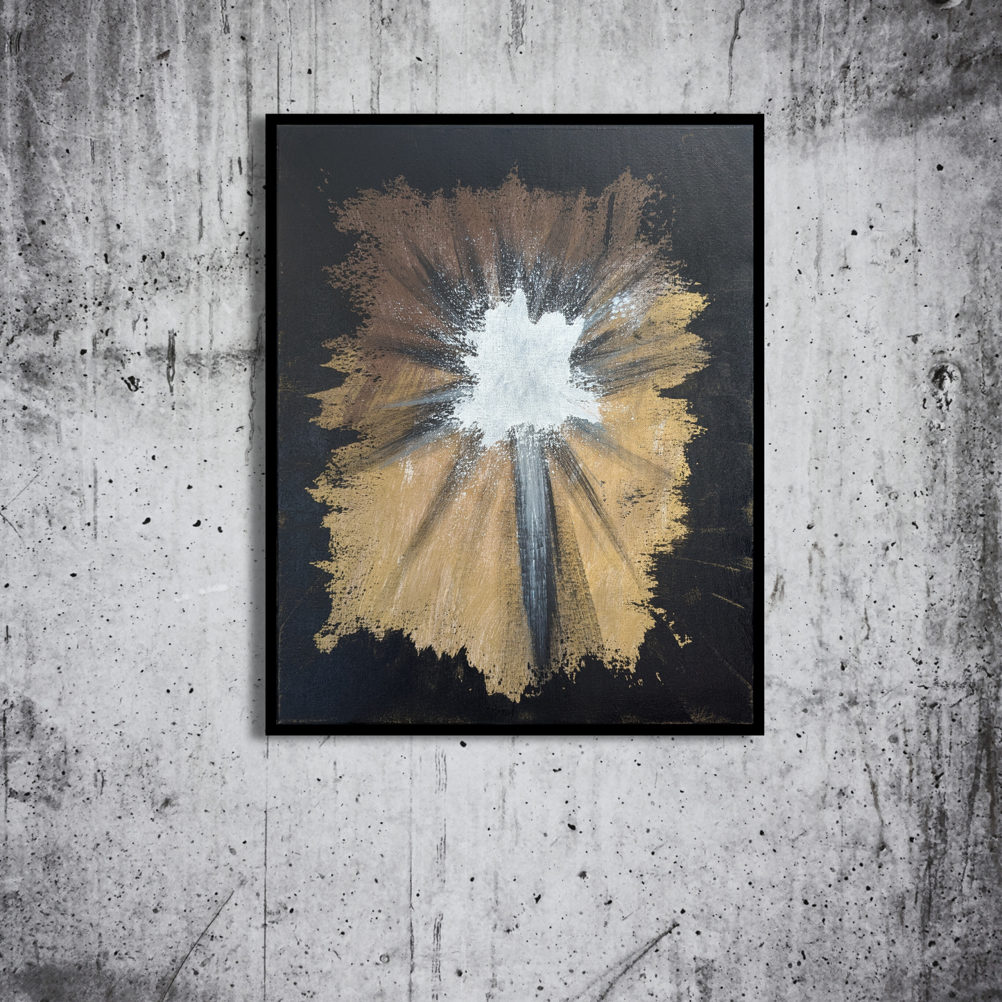 Eclat blanc au travers - peinture acrylique originale 40x50cm (2025)