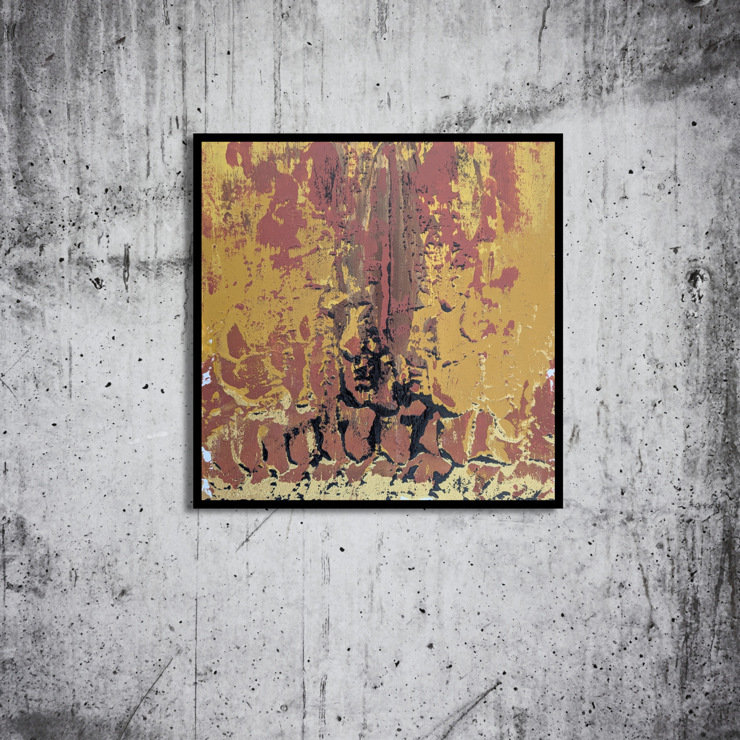 Le volcan - peinture acrylique originale 25x25cm (2025)