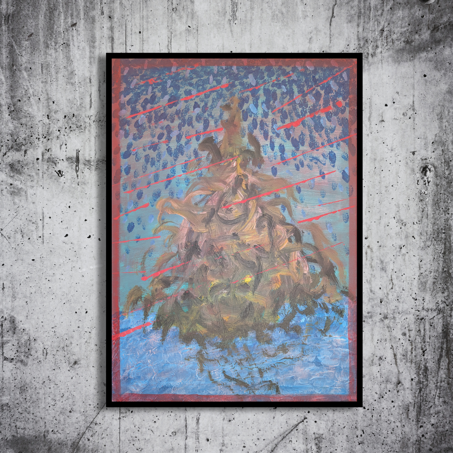 La première graine - peinture acrylique originale 50x70cm (2025)