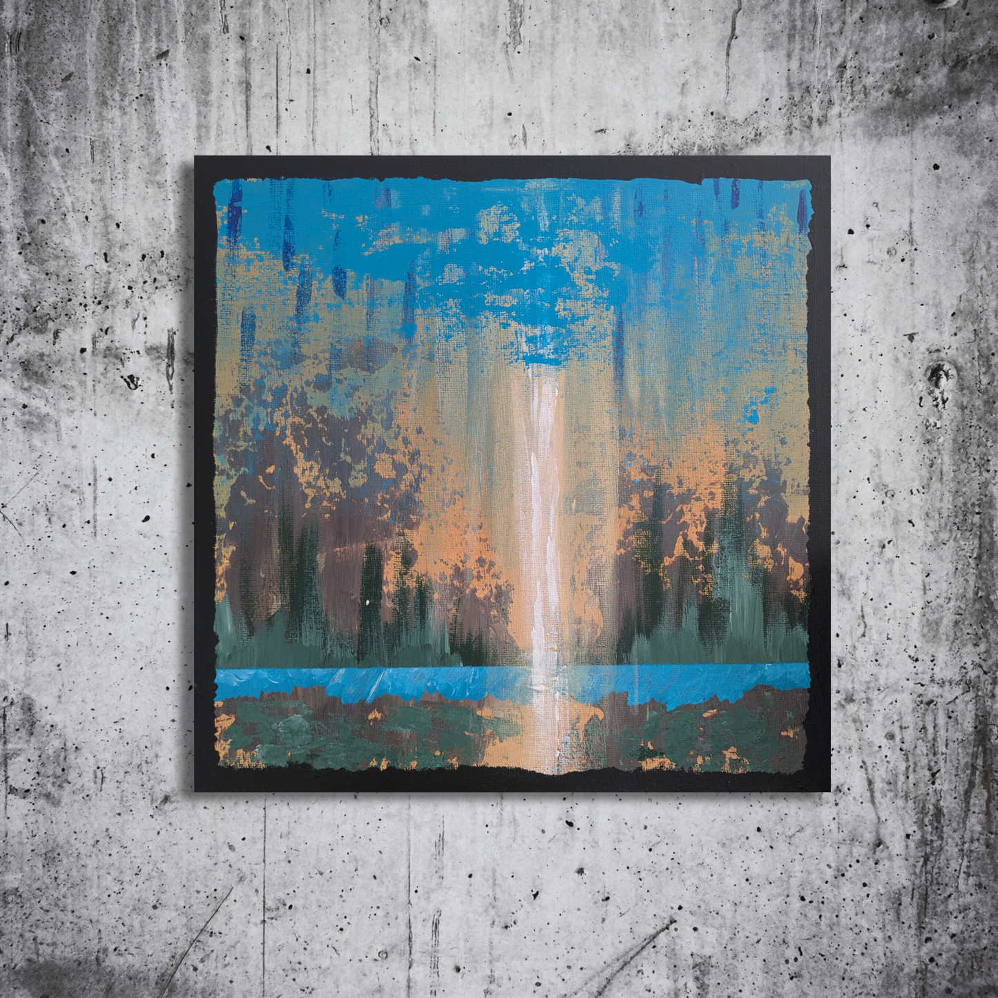 Lumière au milieu - peinture acrylique originale 25x25cm (2025)