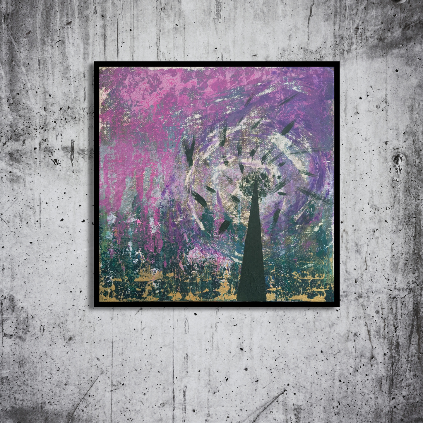 Dispersion - peinture acrylique originale 25x25cm (2025)