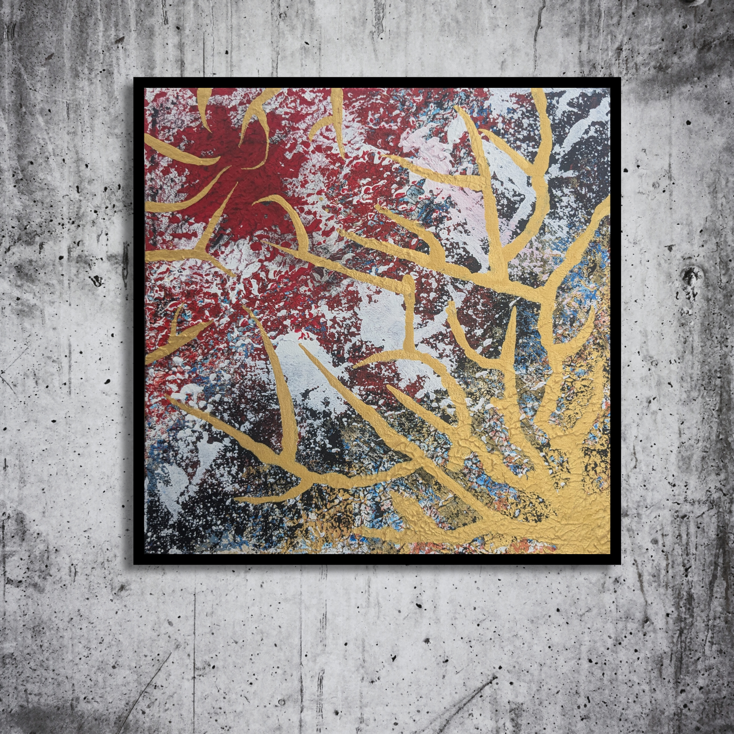 Epineuse traversée - peinture acrylique originale 25x25cm (2025)