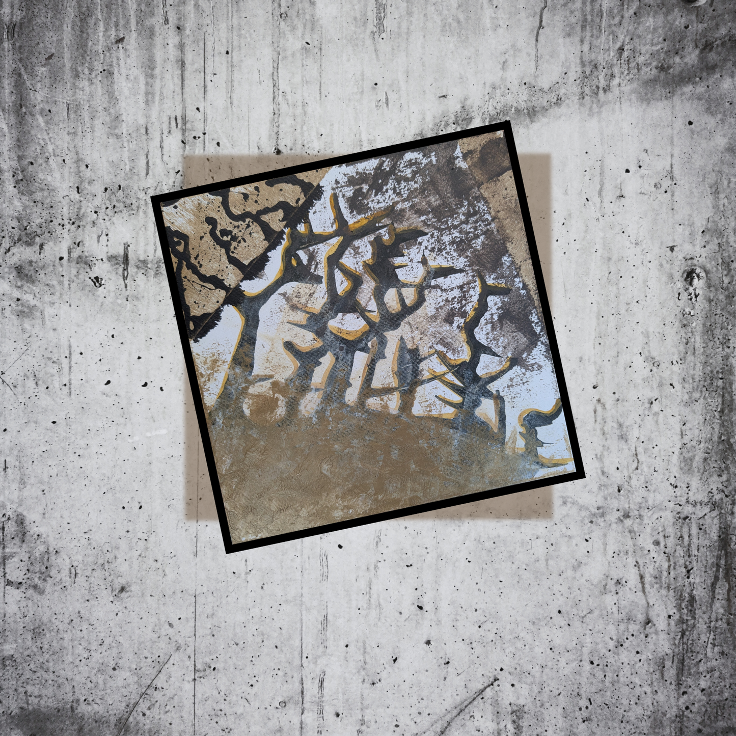 0331C - peinture acrylique originale 25x25cm (2025)