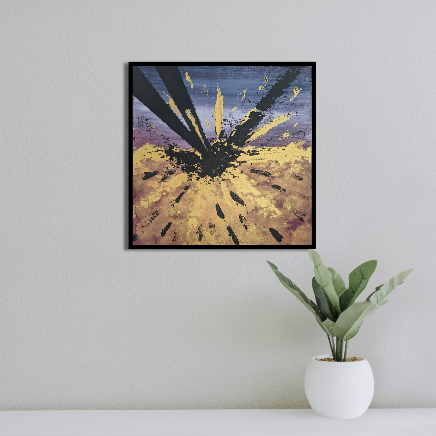 Rebond - peinture acrylique originale 25x25cm (2025)