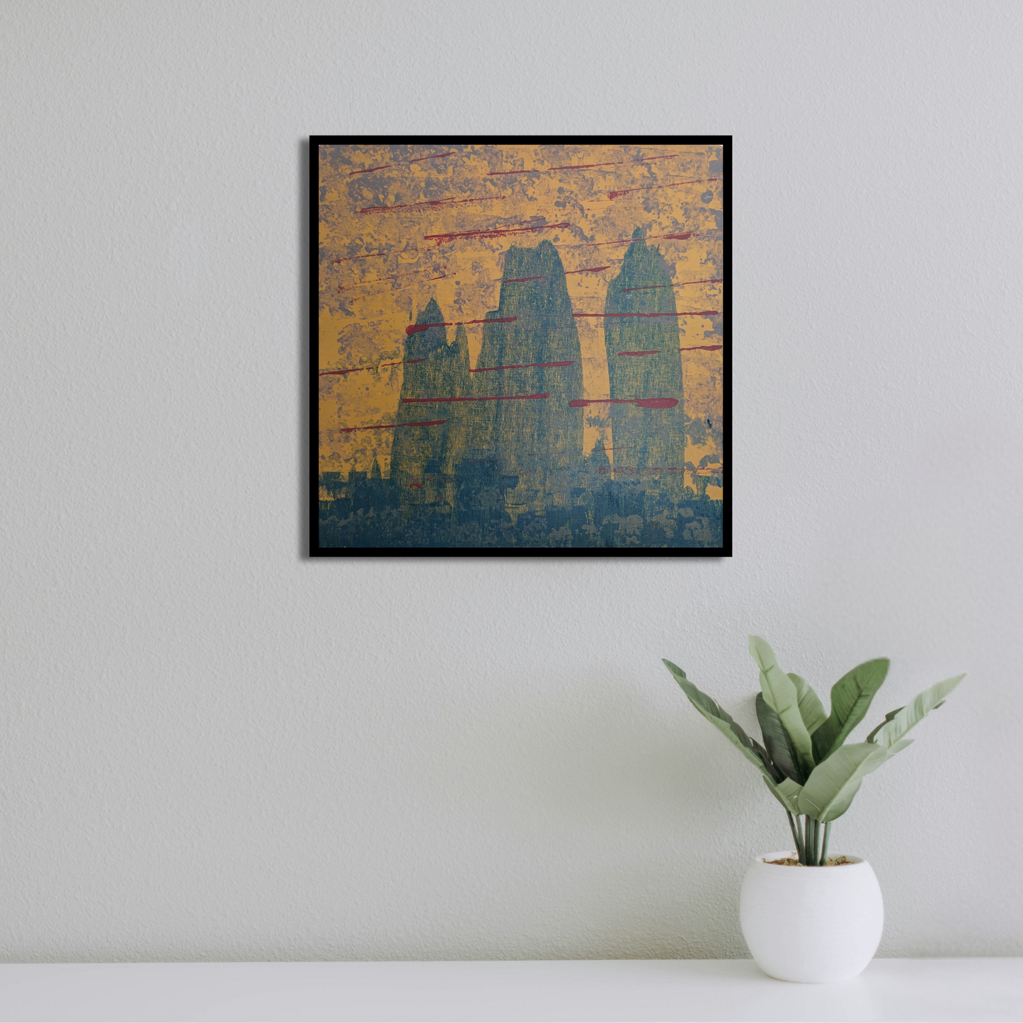 0408E - peinture acrylique originale 25x25cm (2025)