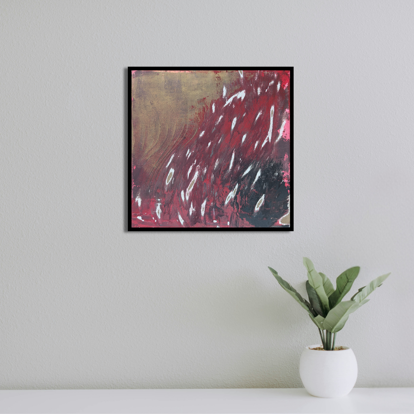 0418B - peinture acrylique originale 25x25cm (2025)