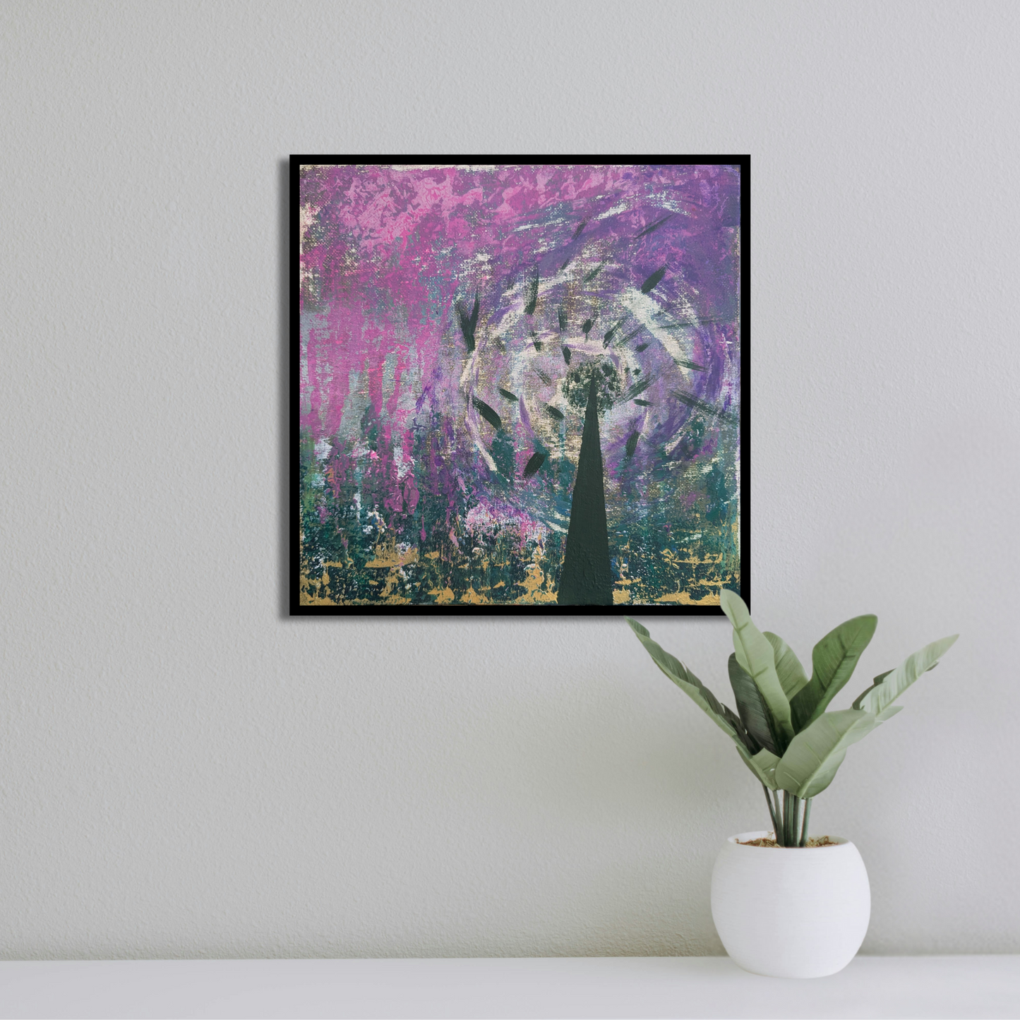 Dispersion - peinture acrylique originale 25x25cm (2025)