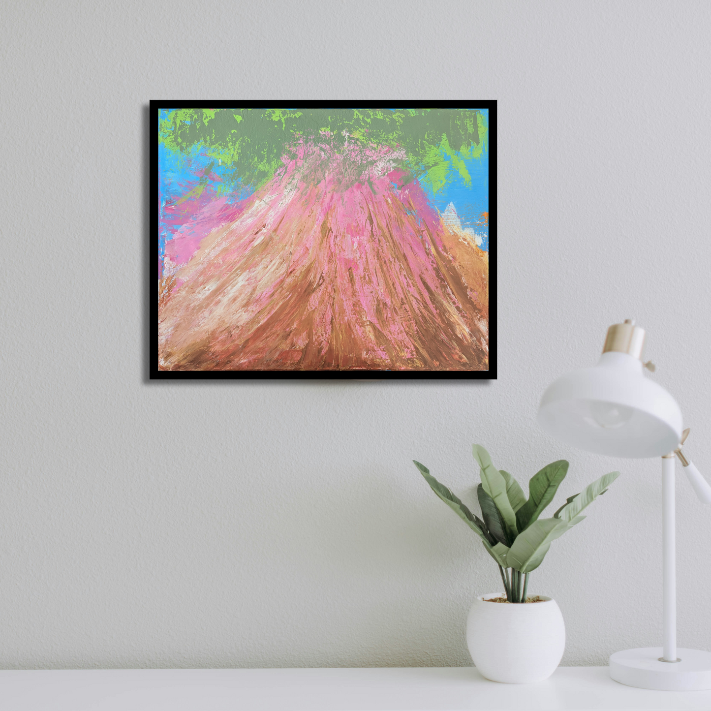 Le volcan magique - peinture acrylique originale 50x40cm (2025)