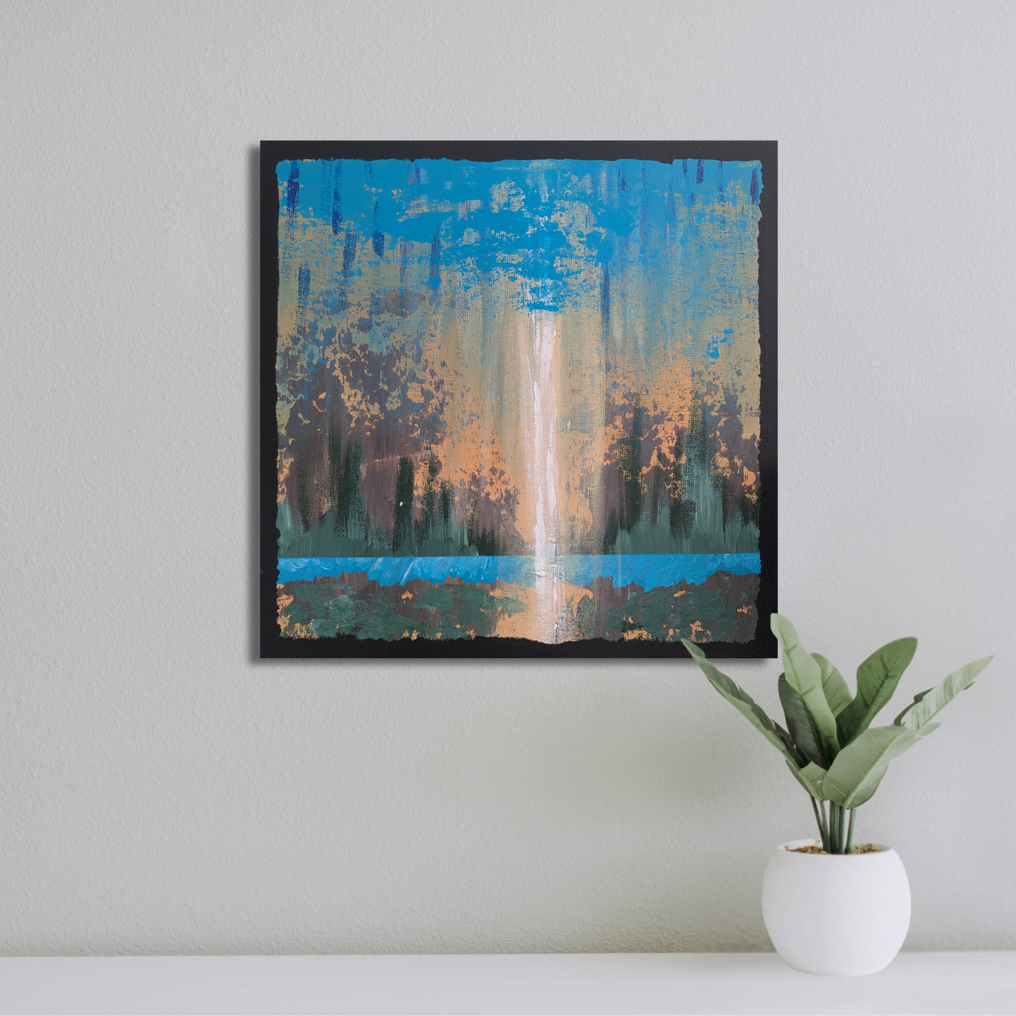 Lumière au milieu - peinture acrylique originale 25x25cm (2025)