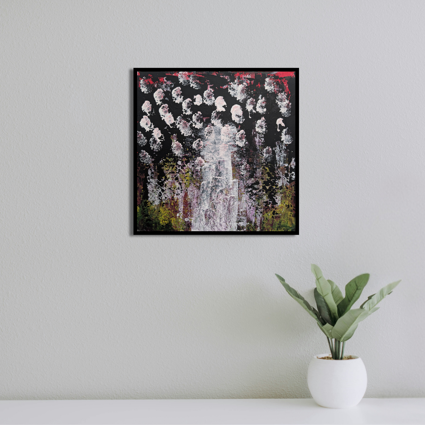 La cascade - peinture acrylique originale 25x25cm (2025)