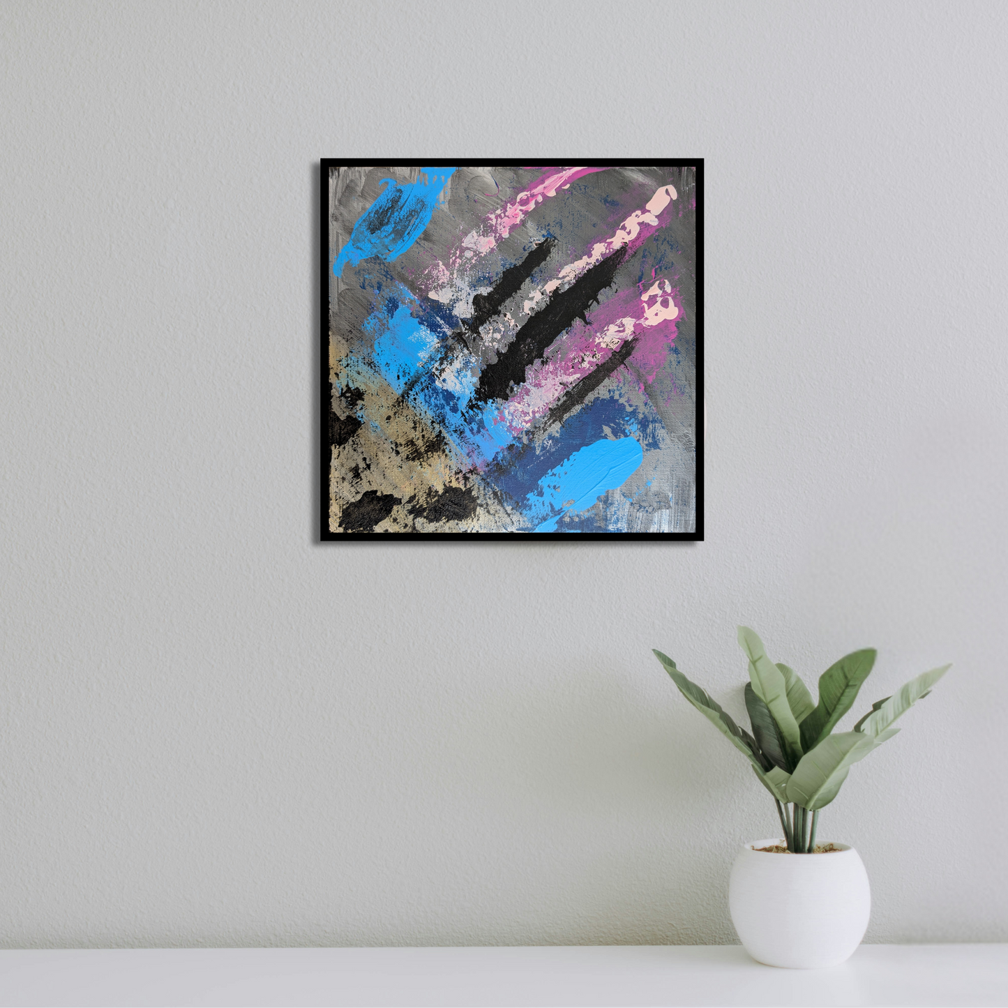 0308B - peinture acrylique originale 25x25cm (2025)