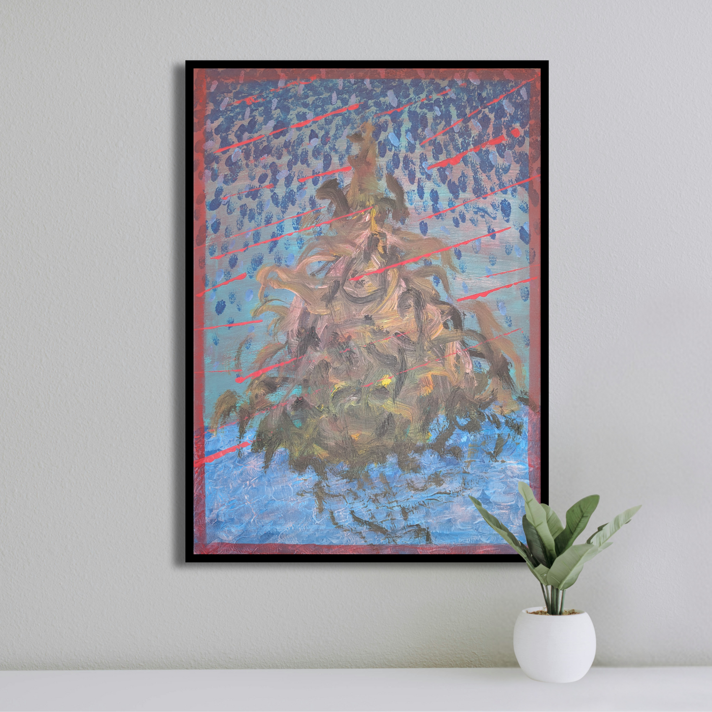 La première graine - peinture acrylique originale 50x70cm (2025)