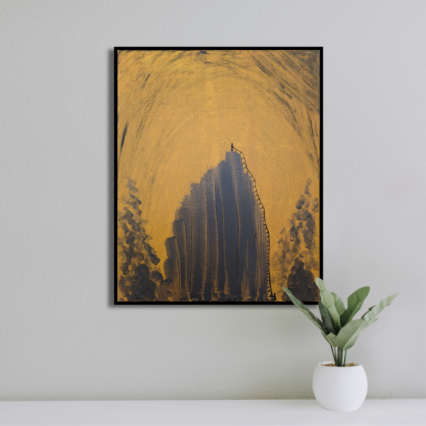 Rocher - peinture acrylique originale 40x50cm (2025)