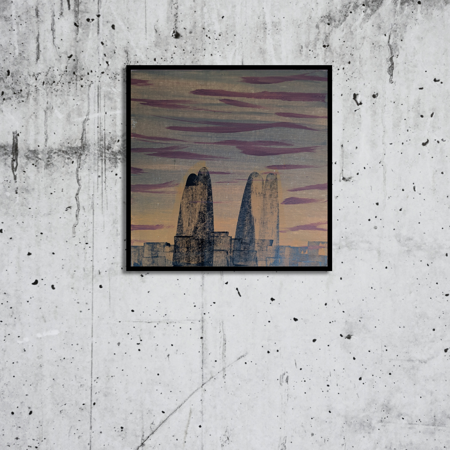 0402C - peinture acrylique originale 25x25cm (2025)