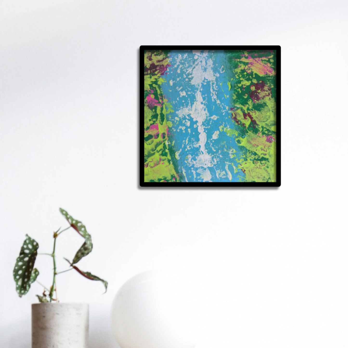 La rivière enchantée - peinture acrylique originale 25x25cm (2025)