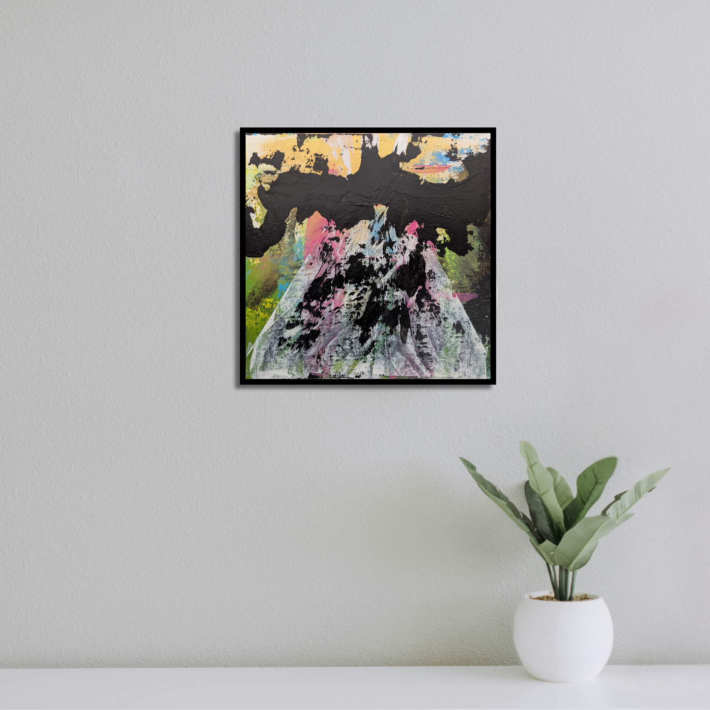 La montagne de glace - peinture acrylique originale 25x25cm (2025)