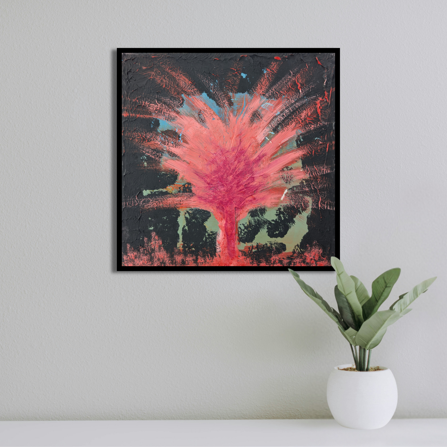 Eclosion de l'arbre - peinture acrylique originale 30x30cm (2025)