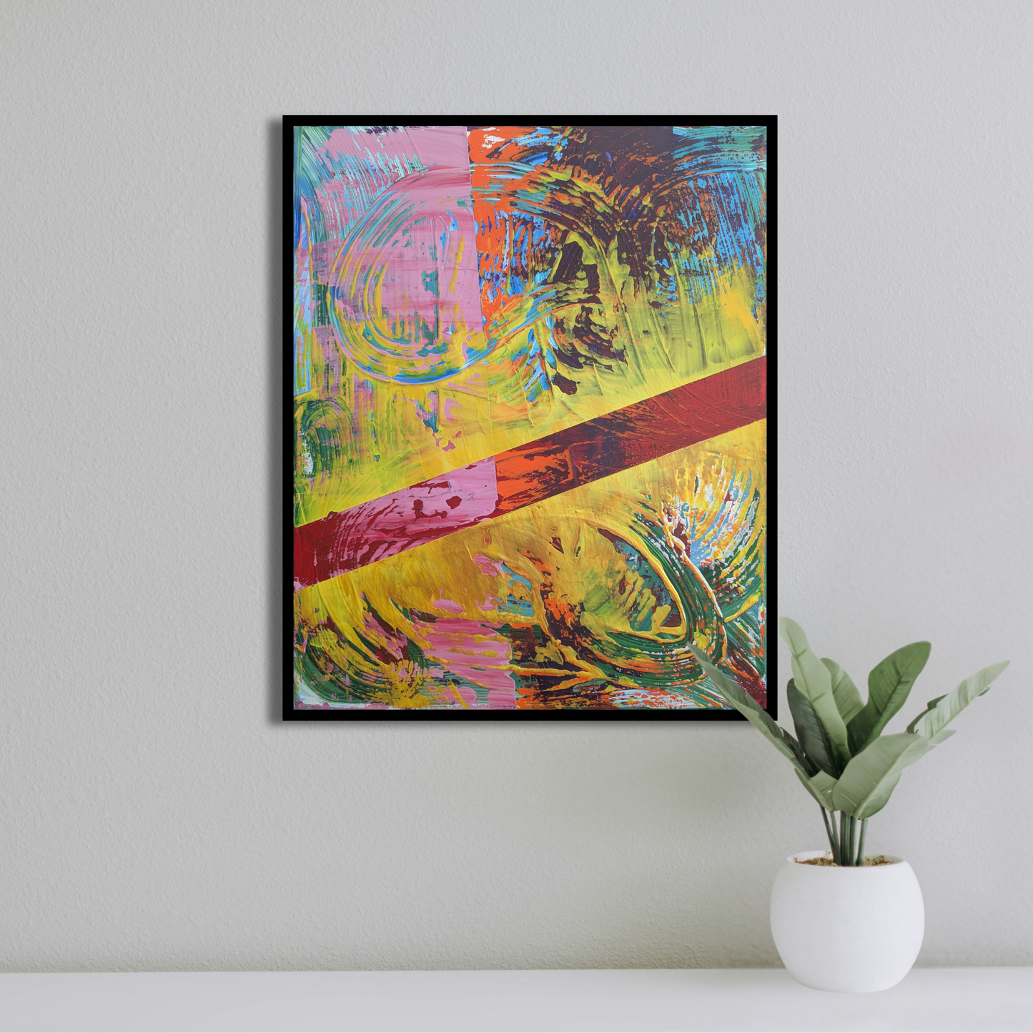 Mouvements des couleurs - peinture acrylique originale 40x50cm (2025)