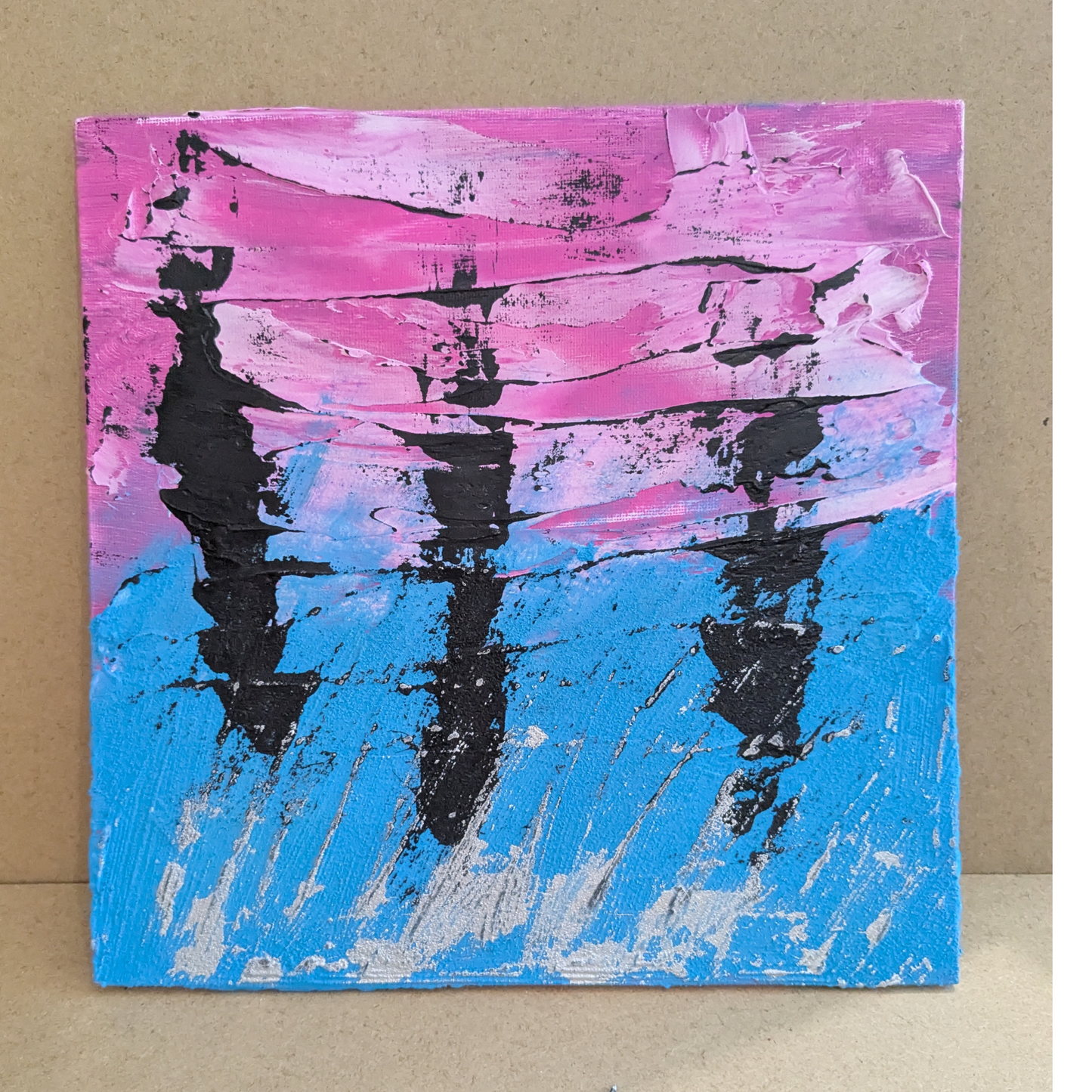 Les créatures de la mer - peinture acrylique originale 25x25cm (2025)