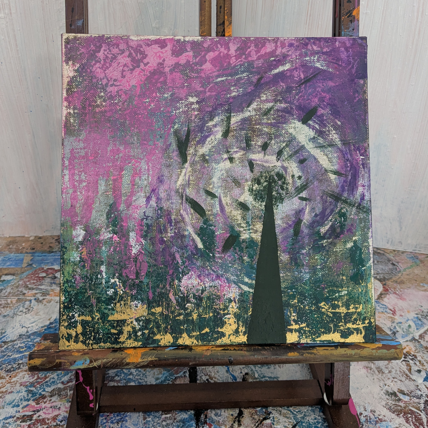 Dispersion - peinture acrylique originale 25x25cm (2025)