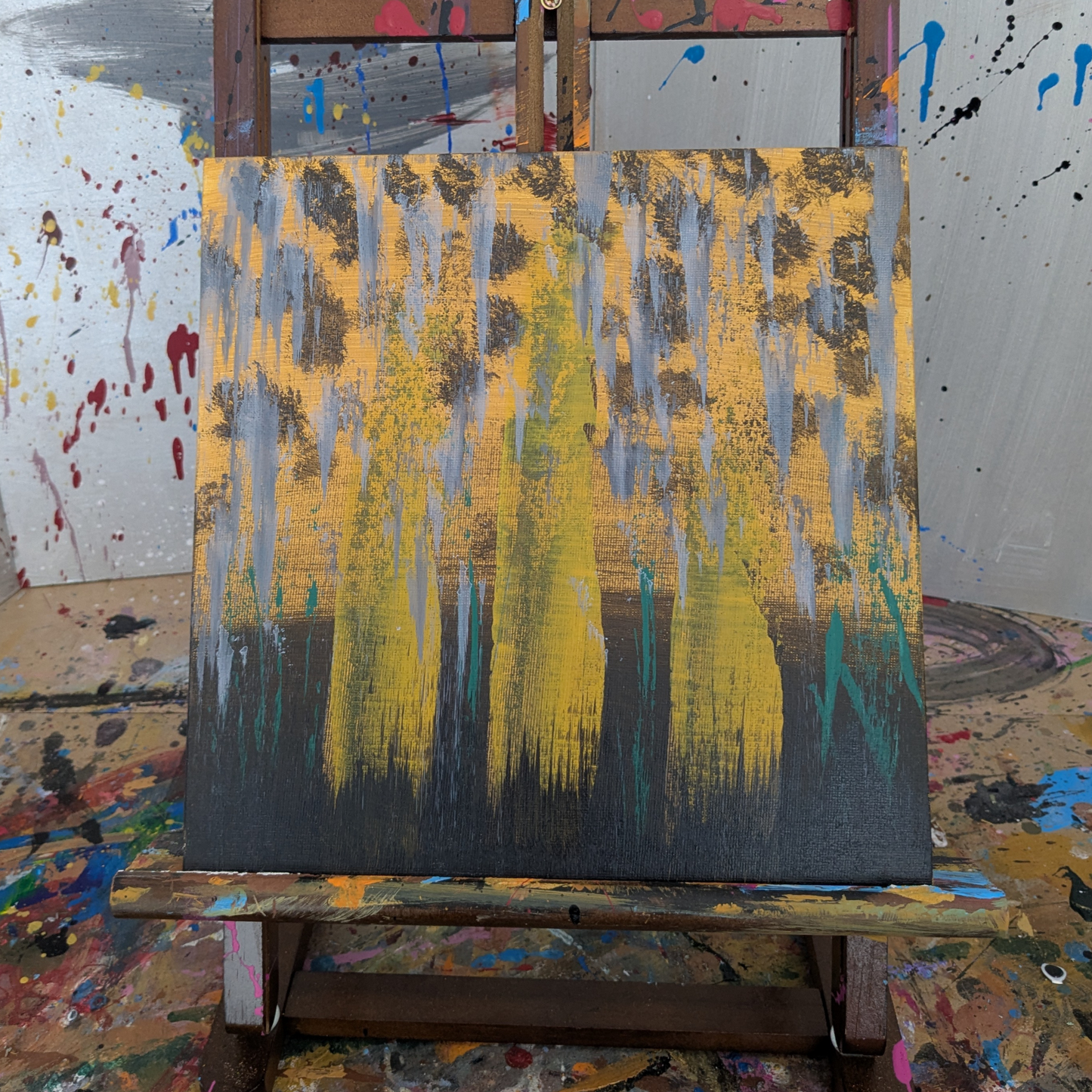 0408B - peinture acrylique originale 25x25cm (2025)