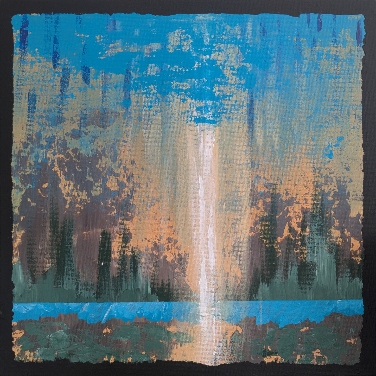 Lumière au milieu - peinture acrylique originale 25x25cm (2025)