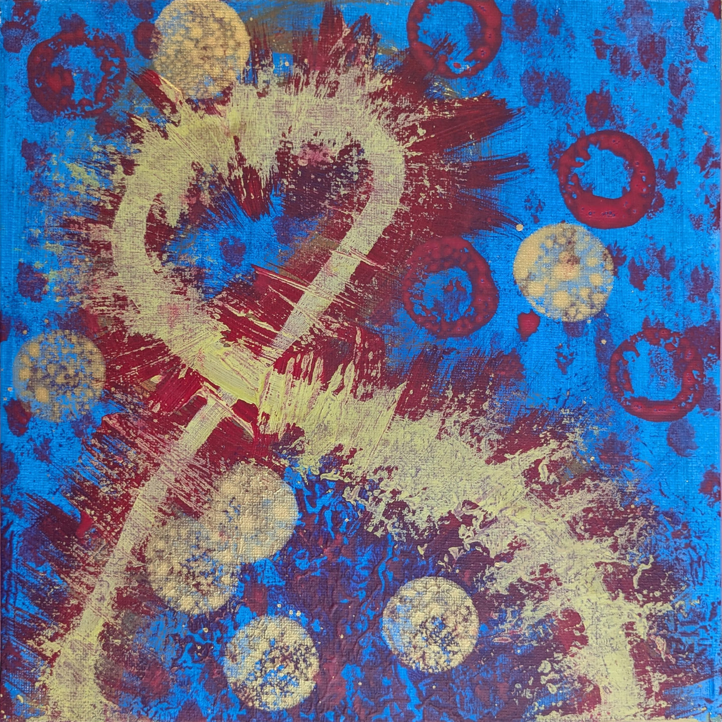 0415C - peinture acrylique originale 25x25cm (2025)