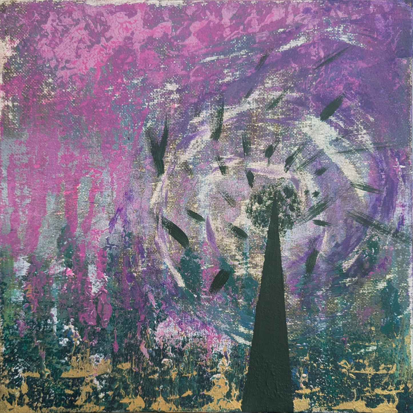 Dispersion - peinture acrylique originale 25x25cm (2025)