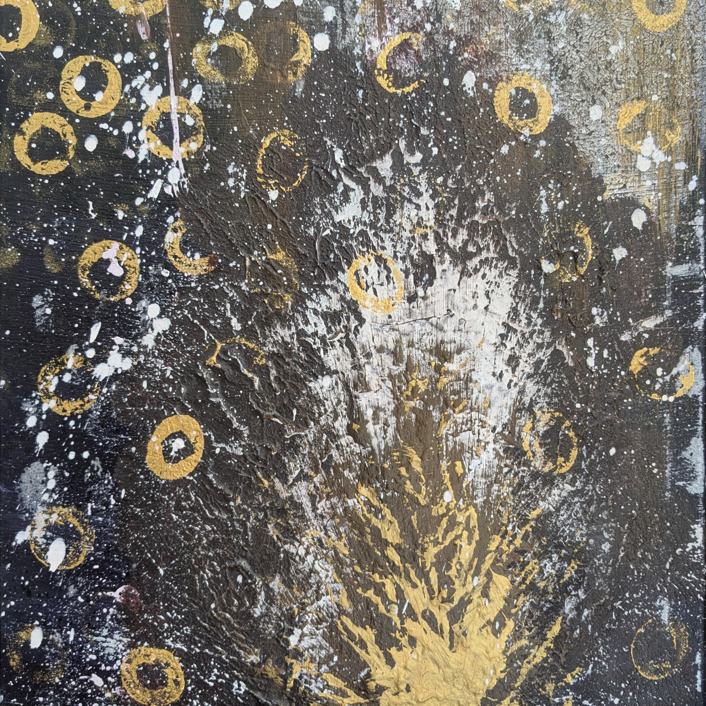 Flamme dans l'univers - peinture acrylique originale 40x50cm (2025)