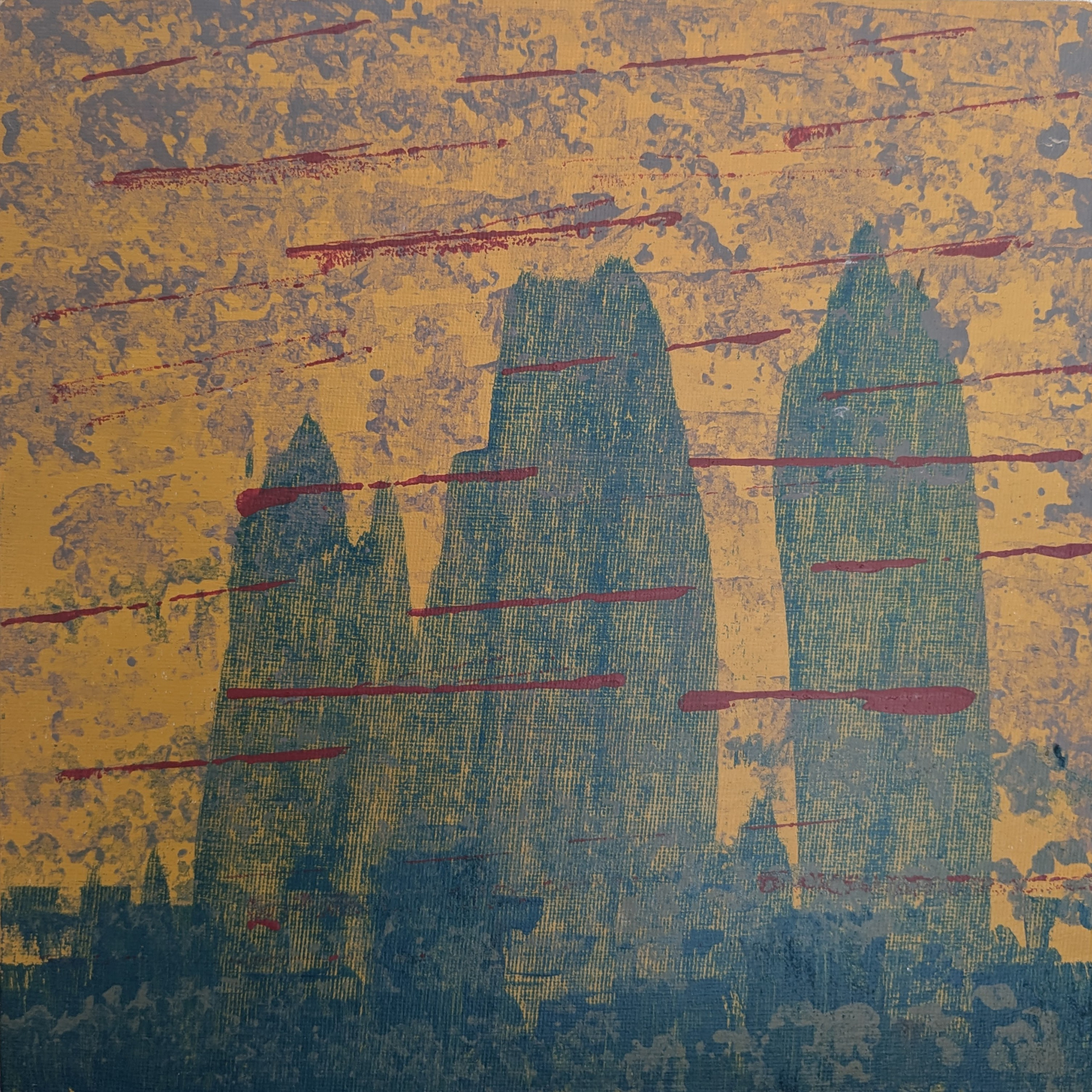 0408E - peinture acrylique originale 25x25cm (2025)