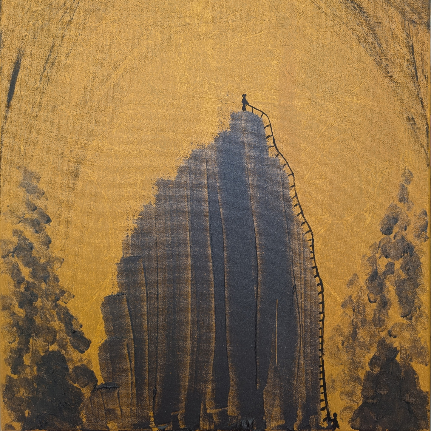 Rocher - peinture acrylique originale 40x50cm (2025)