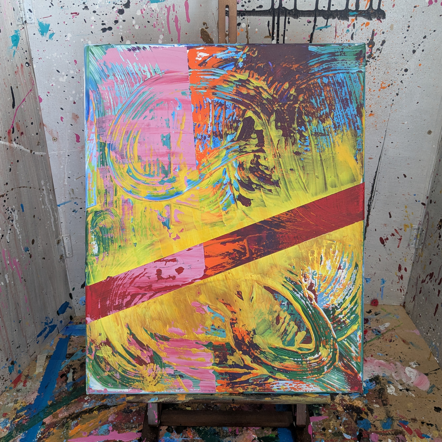 Mouvements des couleurs - peinture acrylique originale 40x50cm (2025)