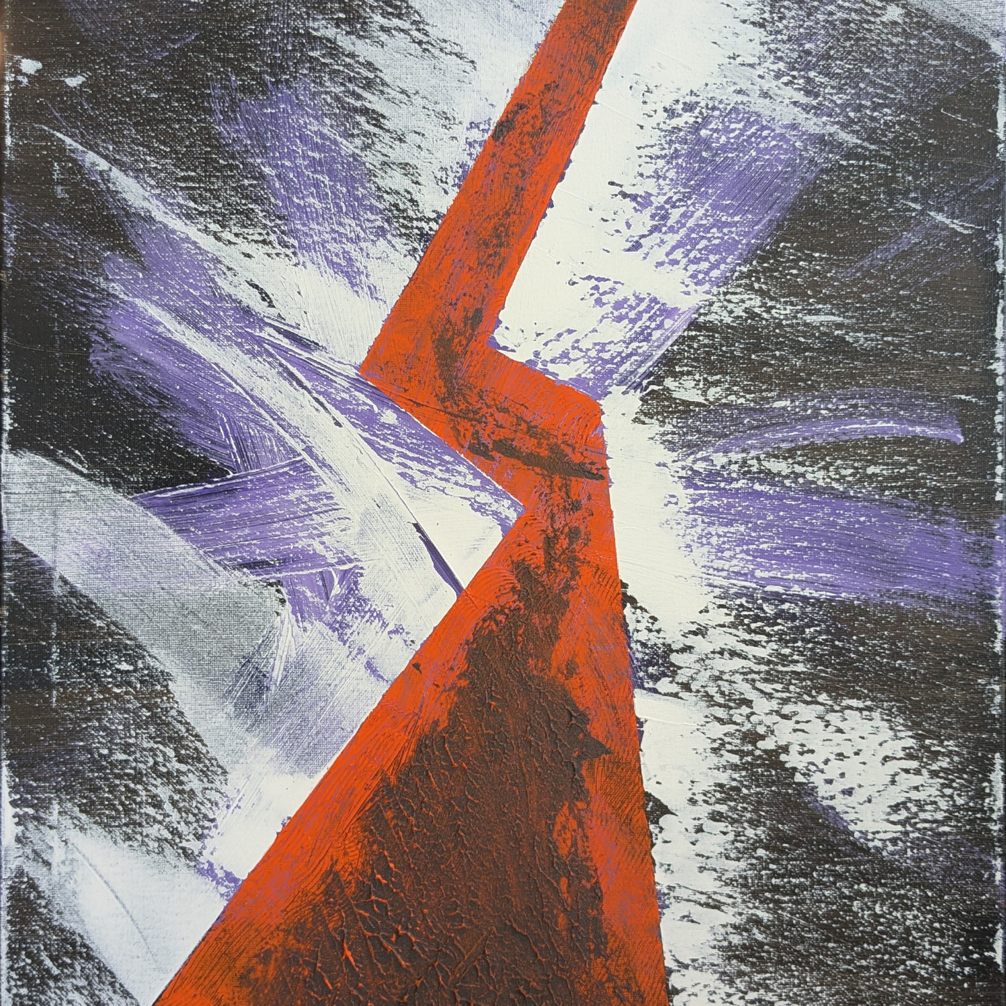 Eclair orange - peinture acrylique originale 40x50cm (2025)