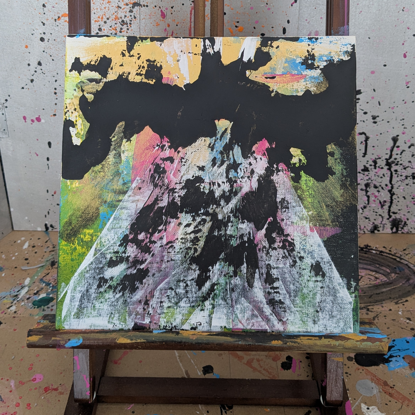 La montagne de glace - peinture acrylique originale 25x25cm (2025)