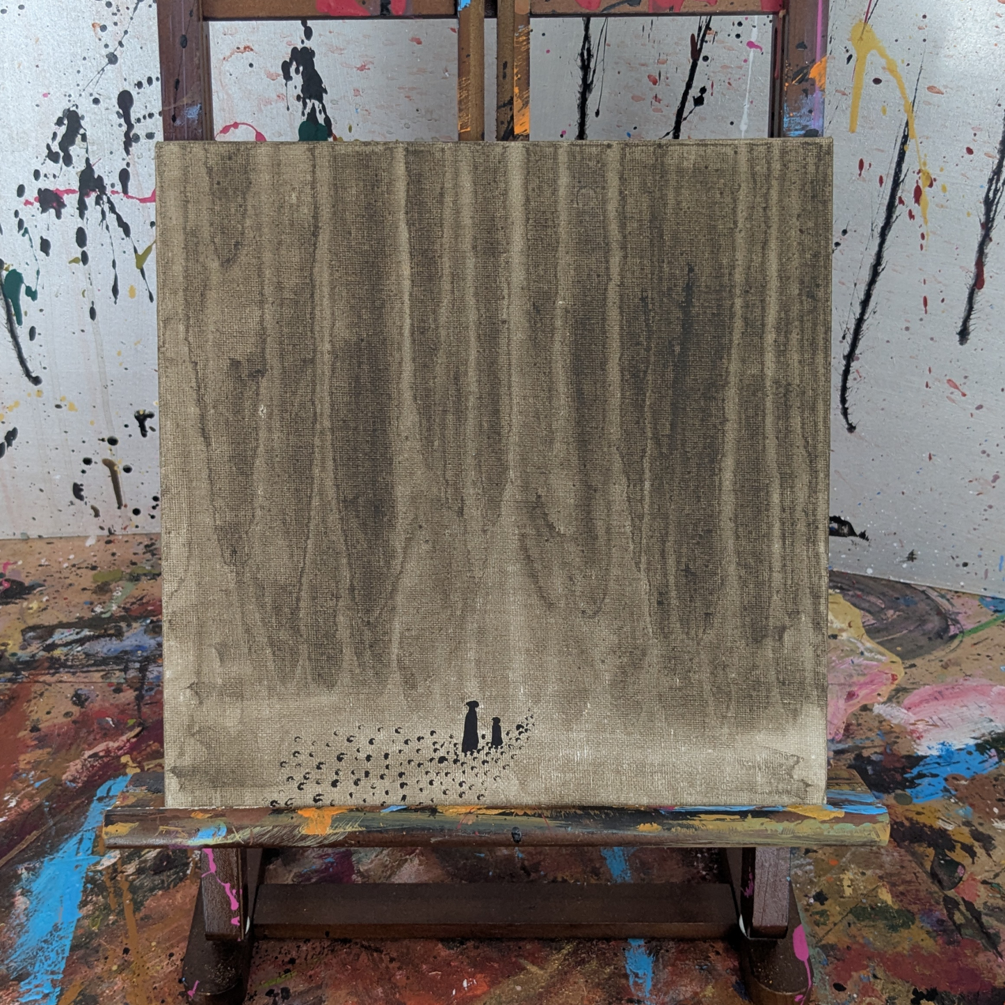 L'entrée de la forêt - peinture acrylique originale 25x25cm (2025)