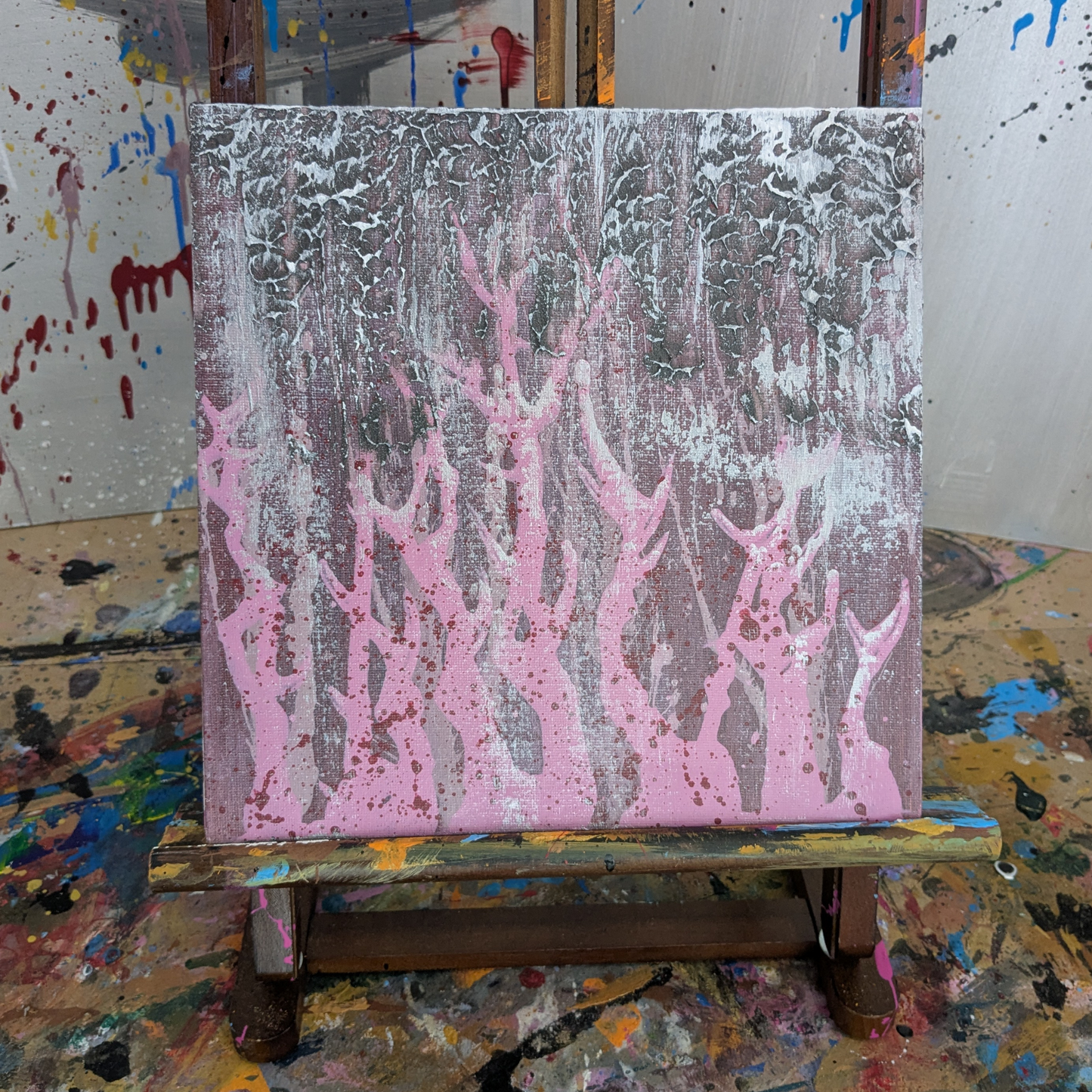 0408D - peinture acrylique originale 25x25cm (2025)