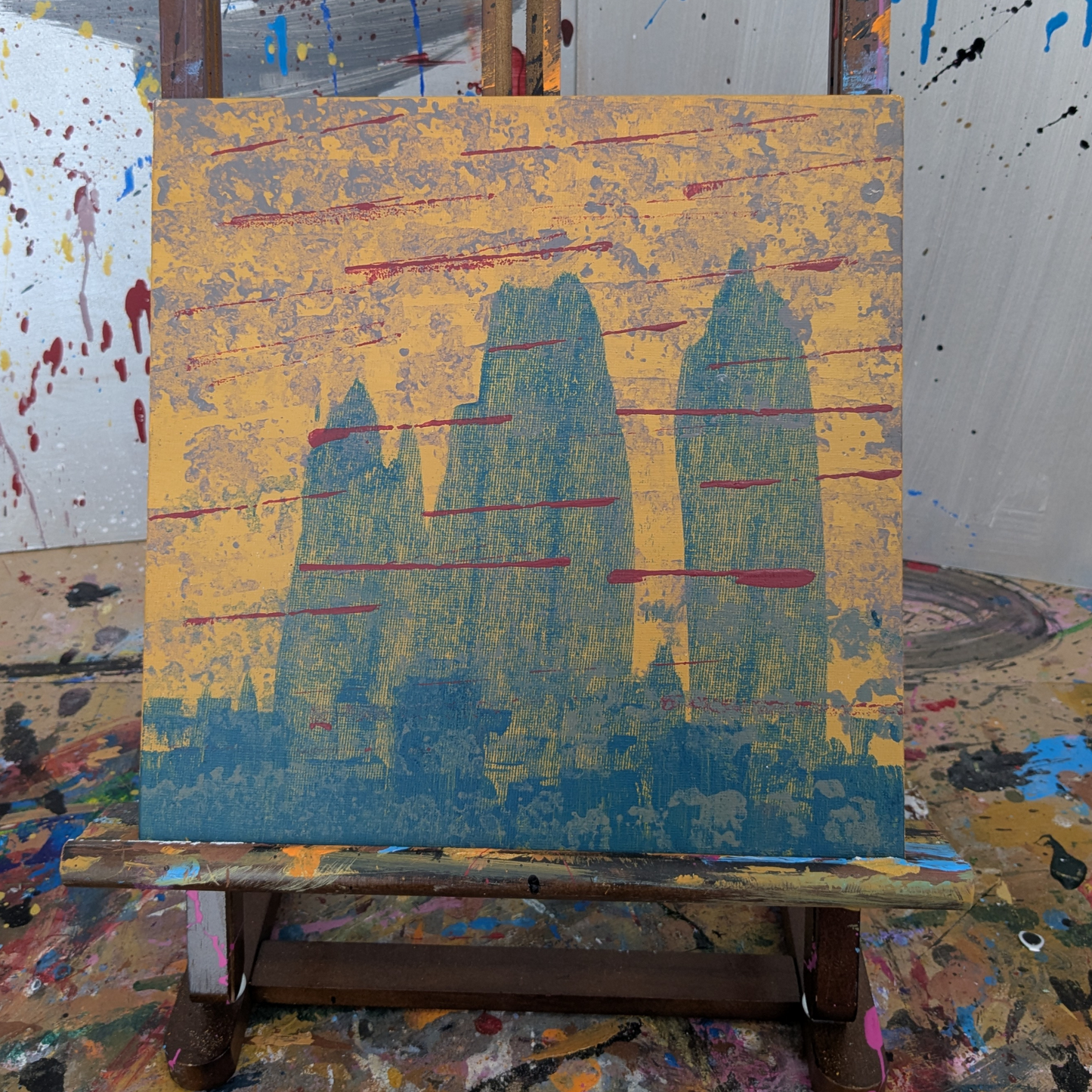 0408E - peinture acrylique originale 25x25cm (2025)