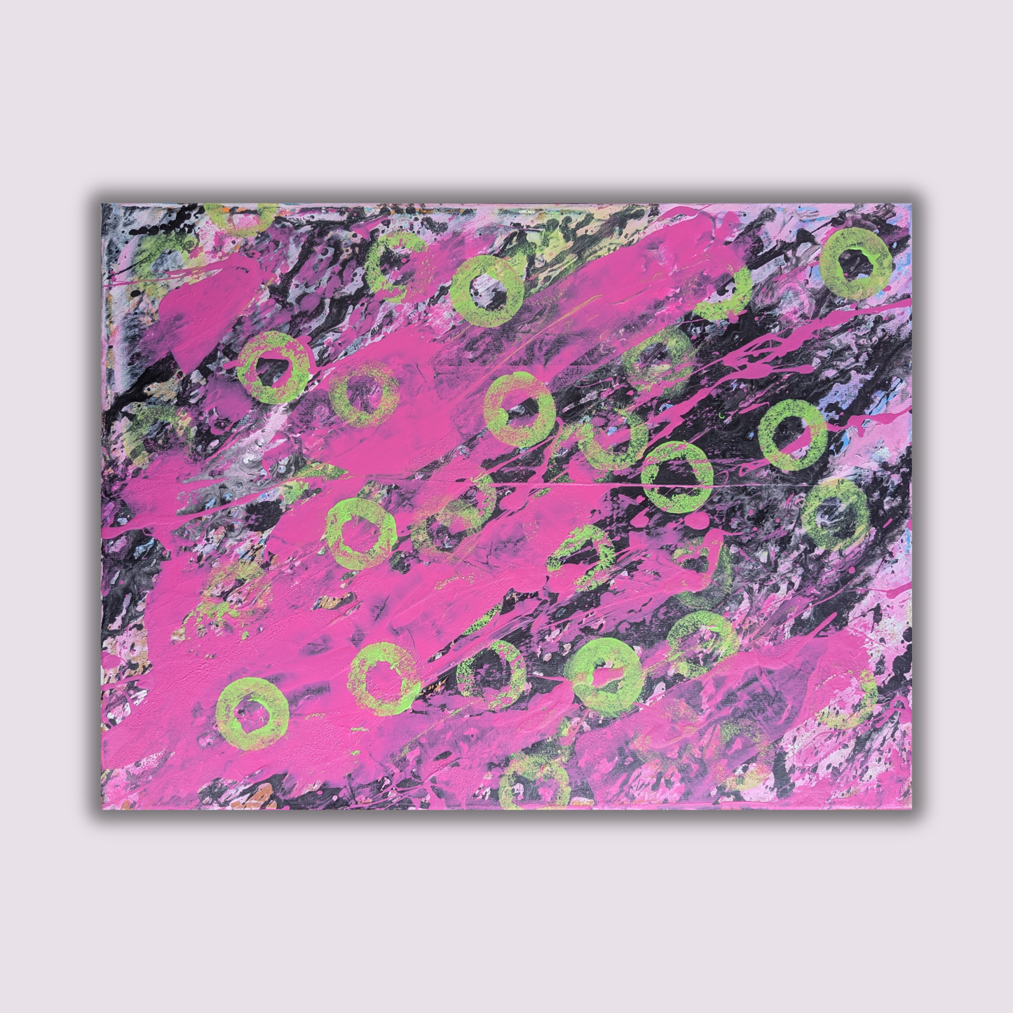 Les anneaux - peinture acrylique originale 40x30cm (2025)