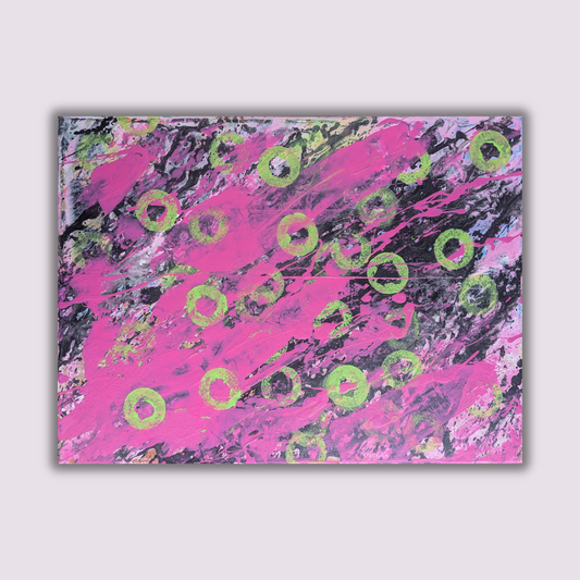 Les anneaux - peinture acrylique originale 40x30cm (2025)