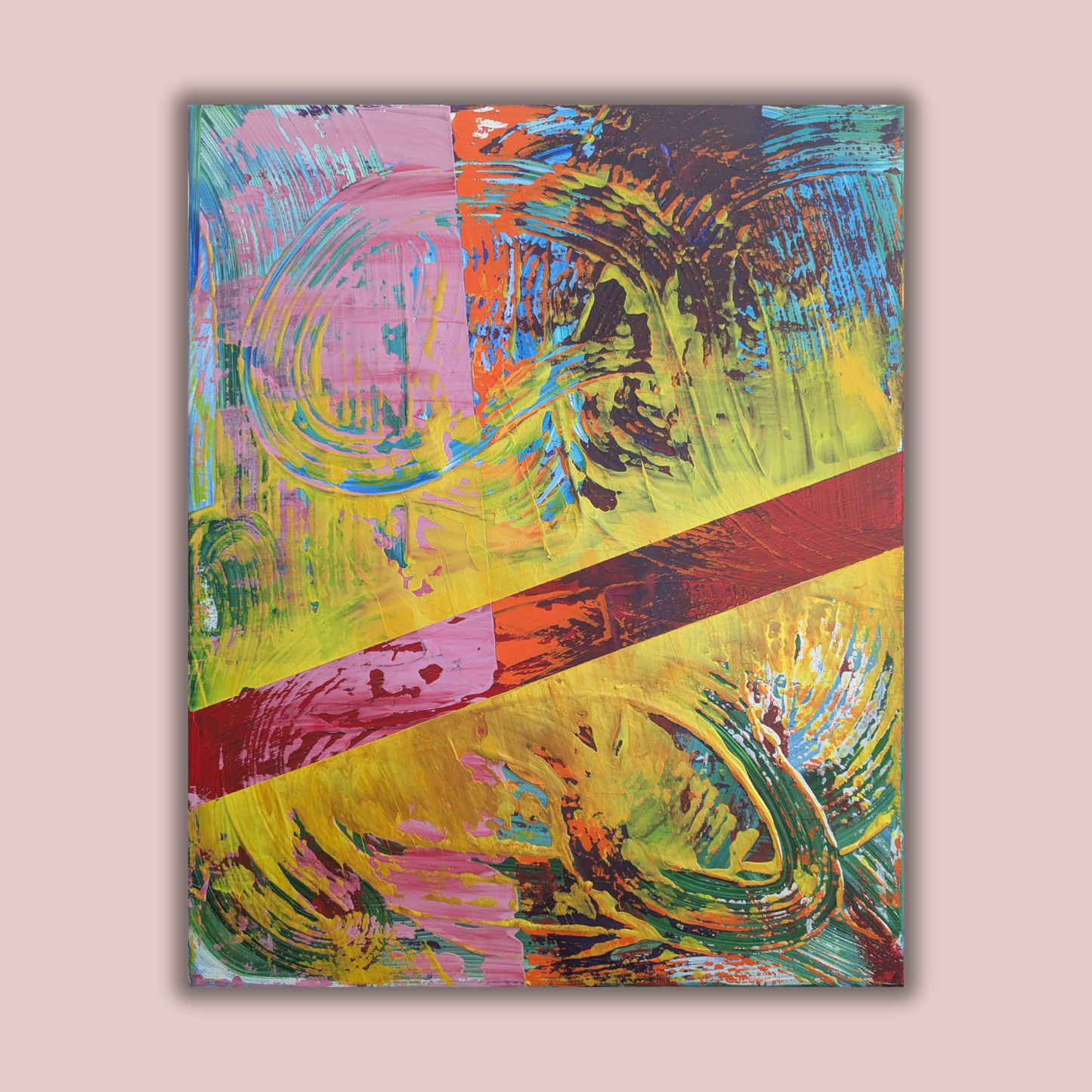 Mouvements des couleurs - peinture acrylique originale 40x50cm (2025)