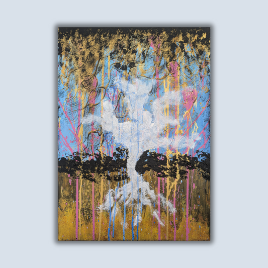 Le fantôme de l'arbre - peinture acrylique originale 50x70cm (2025)