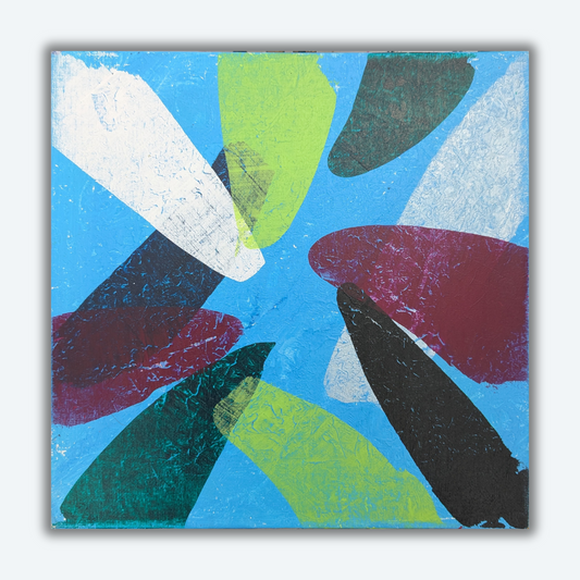 Rencontre au milieu - peinture acrylique originale 25x25cm (2025)