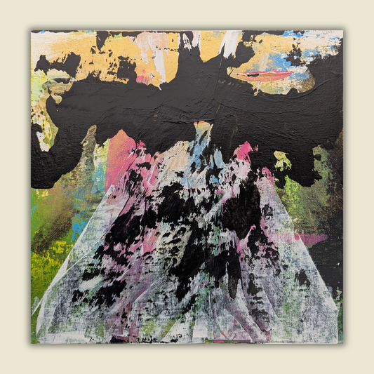 La montagne de glace - peinture acrylique originale 25x25cm (2025)