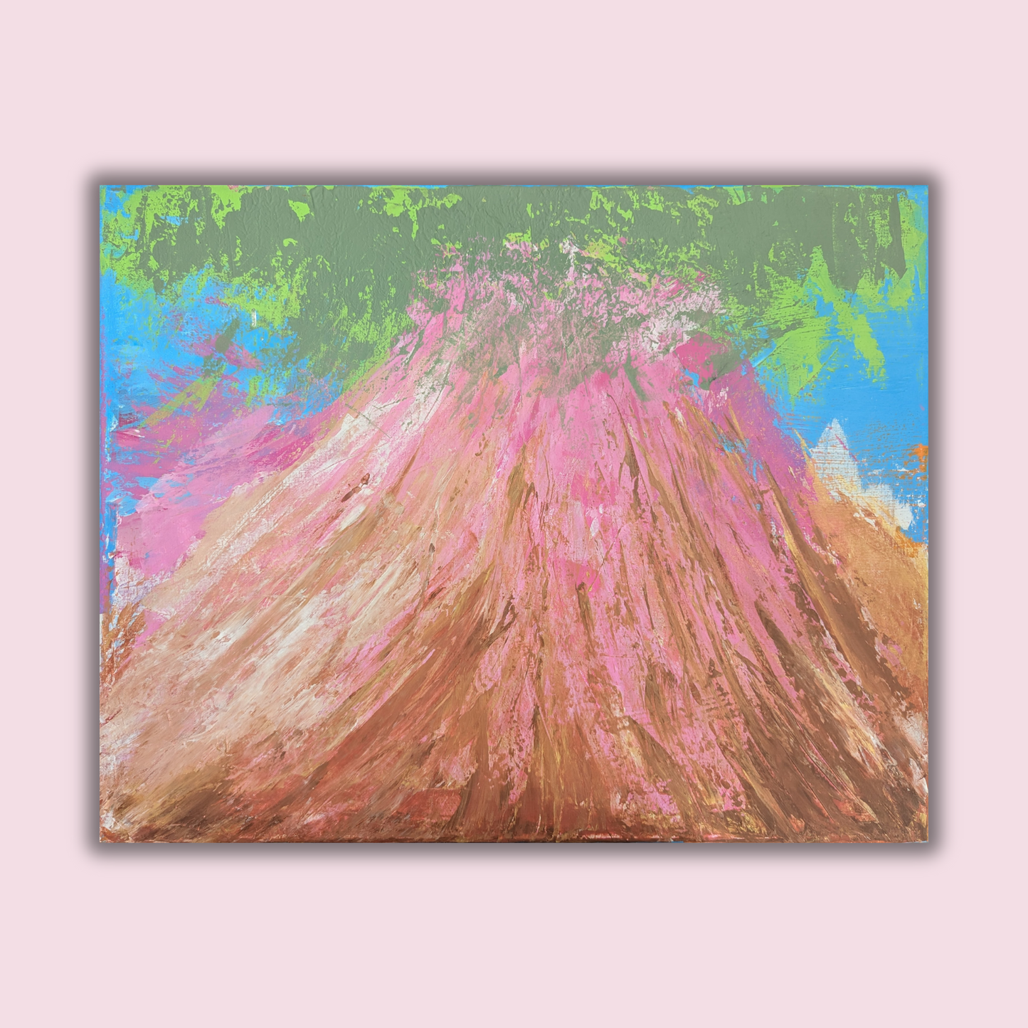 Le volcan magique - peinture acrylique originale 50x40cm (2025)